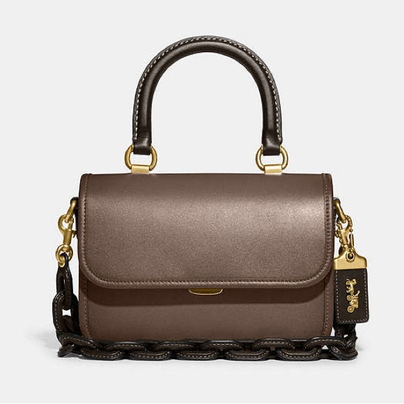 Coach Rogue HARD TO FIND Top Handle Bag In Brass/Dark Stone Multi MSRP: $695.00 - Picture 1 of 16